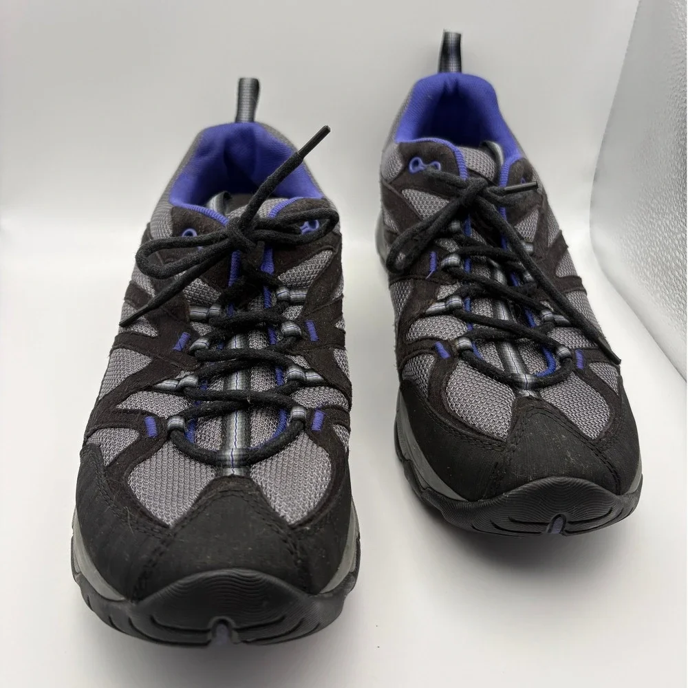 Merrell Womens J55684 Hiking Shoes Black Grey Purple Low Top Trail Sneakers 10
